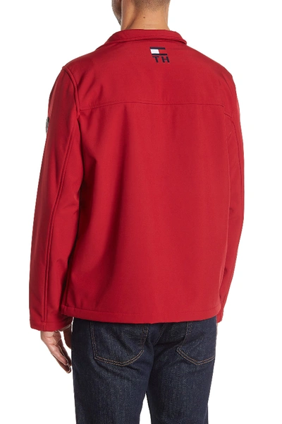 Shop Tommy Hilfiger Colorblock Zip Front Jacket In Red