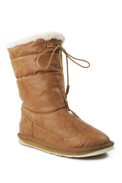 Shop Australia Luxe Collective Earth Genuine Shearling Lined Boot In Tan Leather