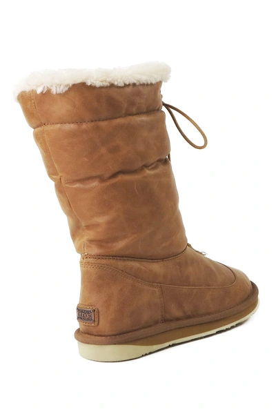 Shop Australia Luxe Collective Earth Genuine Shearling Lined Boot In Tan Leather