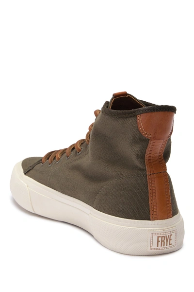 Shop Frye Ludlow Canvas High-top Sneaker In Olive