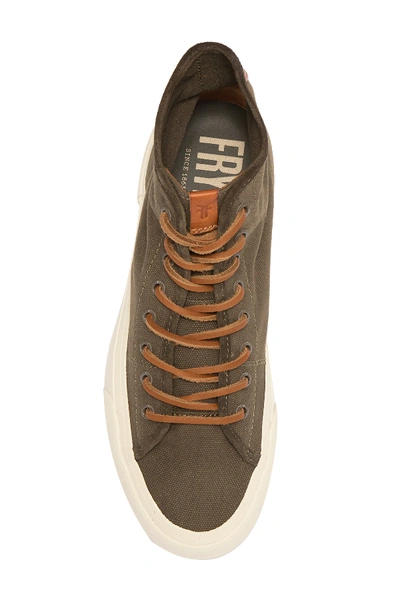 Shop Frye Ludlow Canvas High-top Sneaker In Olive