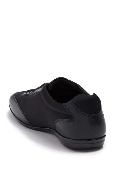 Shop Versace Nappa Leather Sneaker In Nero/nikel Antico