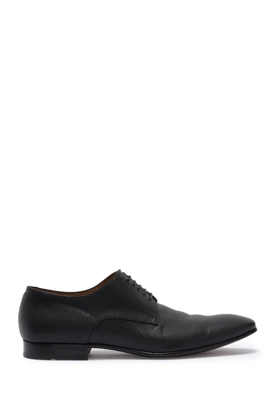 Shop Hugo Boss Prindo Leather Derby In Blk