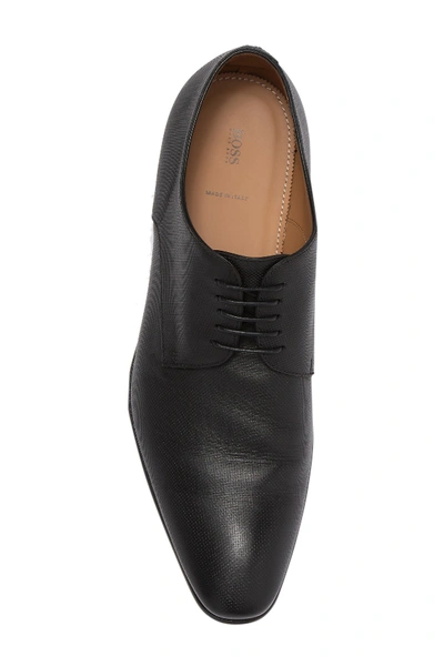 Shop Hugo Boss Prindo Leather Derby In Blk