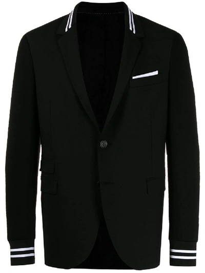 Shop Neil Barrett Wool Jacket In Black