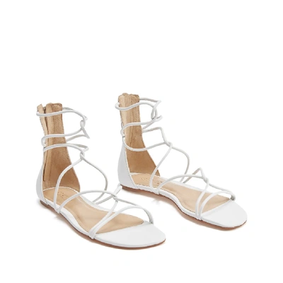 Shop Schutz Fabia Flat Sandal In White