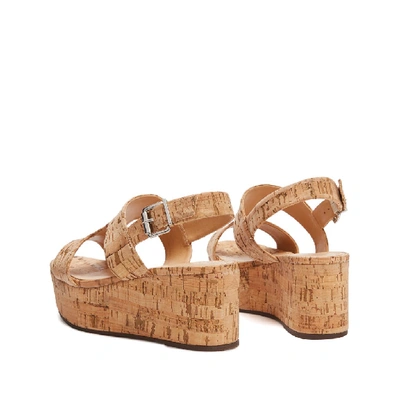 Shop Schutz Menphis Wedge Sandal In Natural Cork