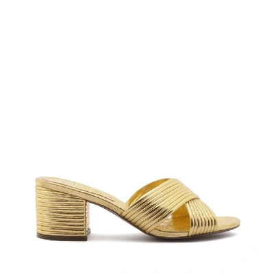 Shop Schutz Ana Kate Sandal In Ouro Gold