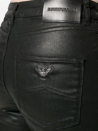 Shop Emporio Armani Denim Cotton Jeans In Black