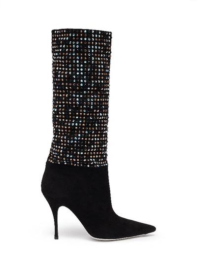 Shop René Caovilla 'galaxia' Smoked Topaz Strass Embellished Mid Boot