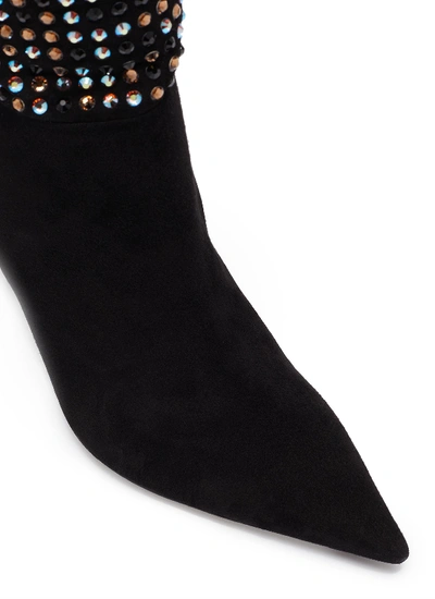 Shop René Caovilla 'galaxia' Smoked Topaz Strass Embellished Mid Boot