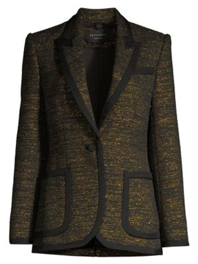 Shop Equipment Bodanne Metallic Tweed Blazer In True Black Multi