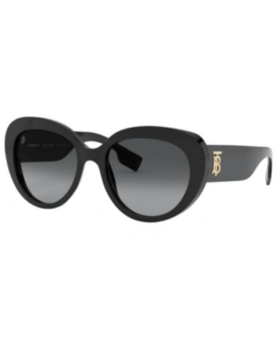 Shop Burberry Women's Polarized Sunglasses, Be4298 In Black/polar Grey Gradient