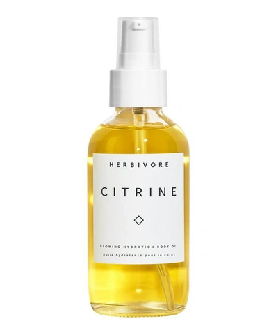 Shop Herbivore Citrine Body Oil 120ml In White