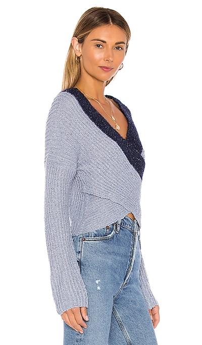 Shop Superdown Lanah Wrap Sweater In Blue Multi