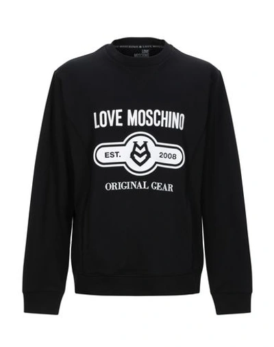 Shop Love Moschino Sweatshirt In Black