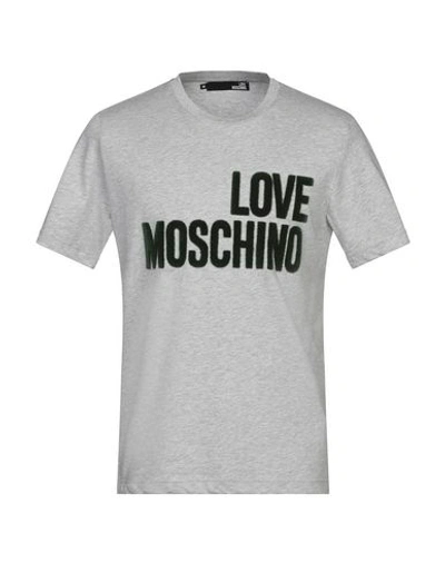 Shop Love Moschino T-shirt In Grey