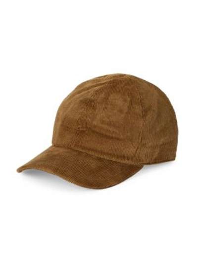 Shop Loro Piana Corduroy Baseball Cap In Tan