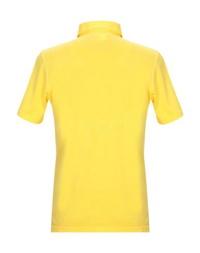 Shop Fedeli Man Polo Shirt Yellow Size 50 Cotton
