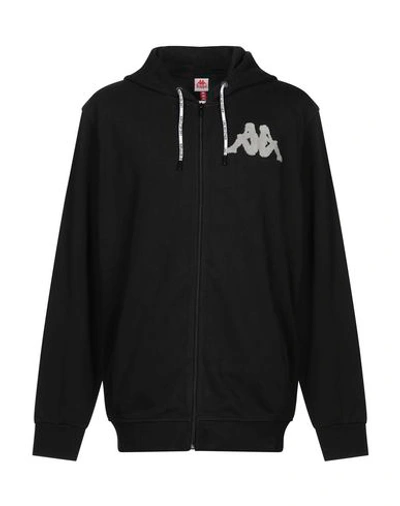 Shop Kappa Hooded Sweatshirt In Black
