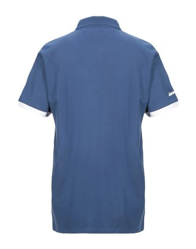 Shop Invicta Man Polo Shirt Slate Blue Size S Cotton, Elastane