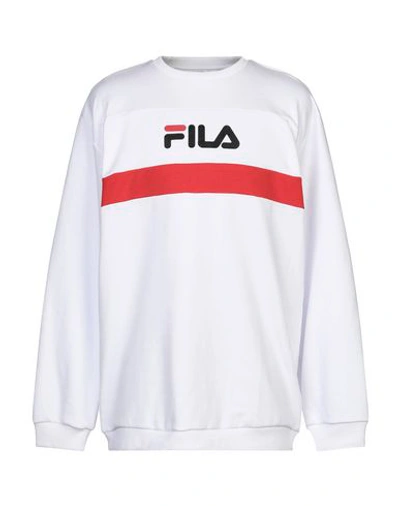 Shop Fila Man Sweatshirt White Size L Polyester, Cotton