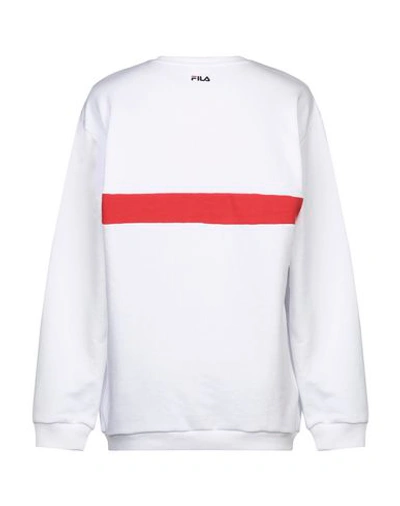 Shop Fila Man Sweatshirt White Size L Polyester, Cotton