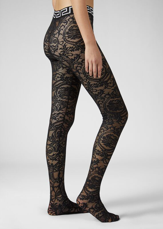 versace lace leggings