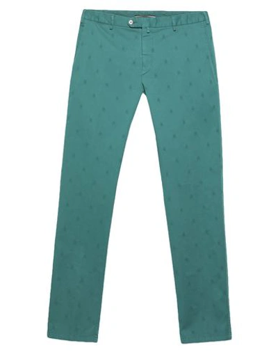 Shop Roda Man Pants Green Size 30 Cotton, Elastane