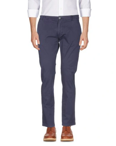 Shop Brian Dales Man Pants Midnight Blue Size 33 Cotton, Elastane