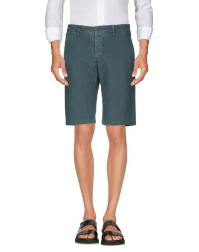 Shop Blauer Man Shorts & Bermuda Shorts Dark Green Size 32 Cotton