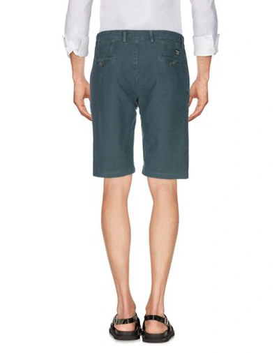Shop Blauer Man Shorts & Bermuda Shorts Dark Green Size 32 Cotton