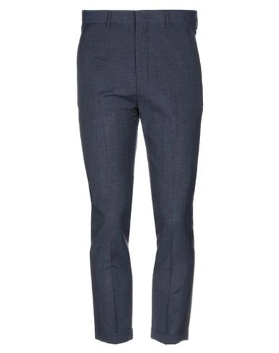 Shop Be Able Man Pants Midnight Blue Size 32 Virgin Wool, Flax
