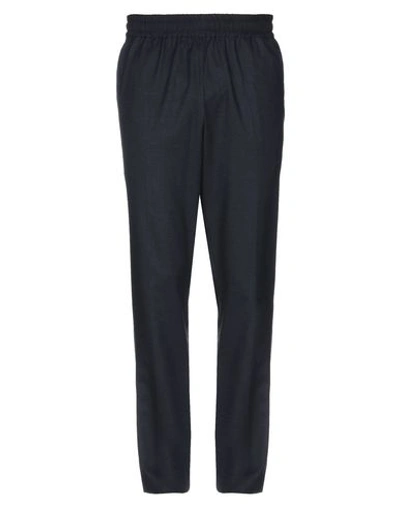 Shop Aglini Man Pants Midnight Blue Size 35 Viscose, Polyester, Wool, Elastane