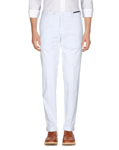 Shop Pt01 Pt Torino Man Pants White Size 40 Cotton, Elastane