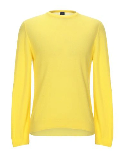 Shop Fedeli Man Sweater Yellow Size 44 Cashmere, Polyamide