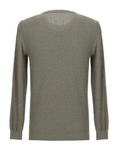 Shop Kangra Cashmere Kangra Man Sweater Military Green Size 40 Cotton, Polyamide