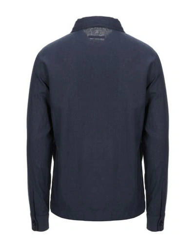 Shop Grey Daniele Alessandrini Man Shirt Midnight Blue Size 15 ¾ Flax, Cotton