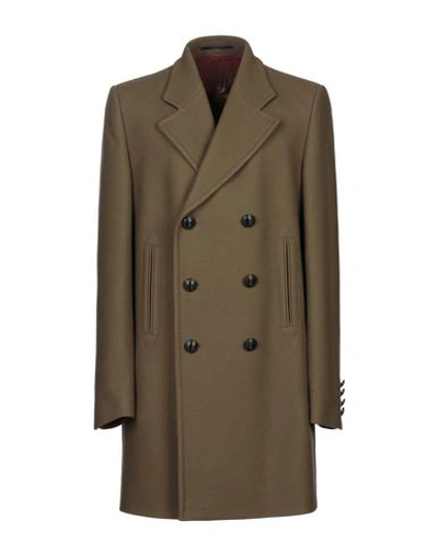 Shop Dondup Coat In Military Green