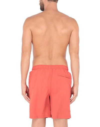 Shop Stussy Swim Trunks In Orange