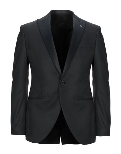 Shop Luigi Bianchi Mantova Suit Jackets In Black
