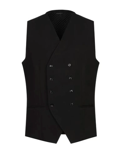 Grey Daniele Alessandrini Vests In Black