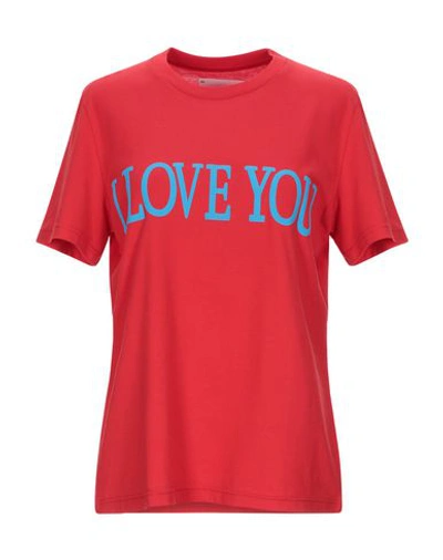 Alberta Ferretti T-shirts In Red