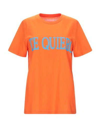 Shop Alberta Ferretti T-shirts In Orange