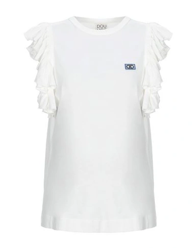 Shop Douuod T-shirts In White
