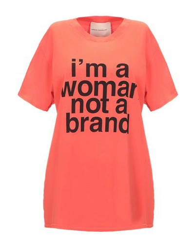 Shop Erika Cavallini T-shirts In Orange