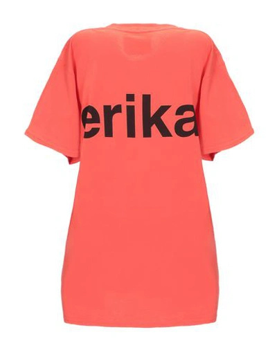 Shop Erika Cavallini T-shirts In Orange