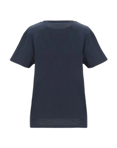 Shop Aspesi Woman T-shirt Midnight Blue Size M Cotton