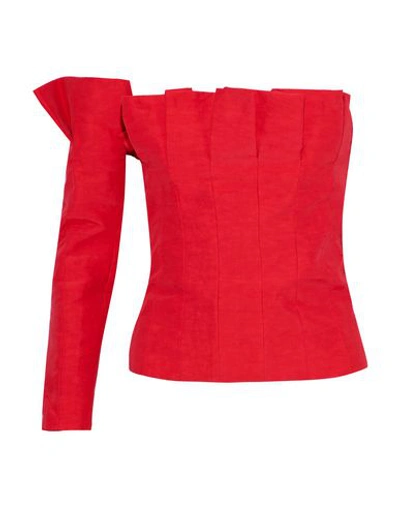 Shop Carmen March Tops In Red