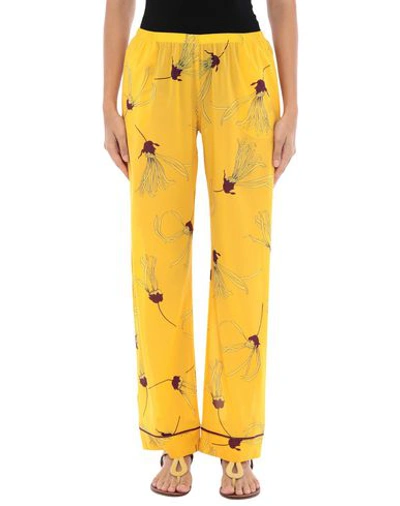 Shop Laura Urbinati Casual Pants In Yellow